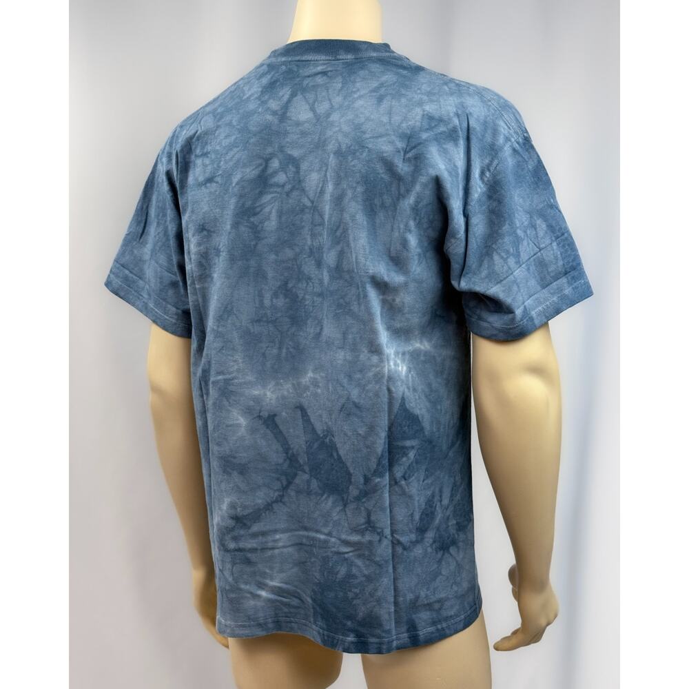 Vintage 1999 The Mountain Horse Snow T Shirt Large Blue Tie Dye Wild Wings USA - Picture 6 of 9